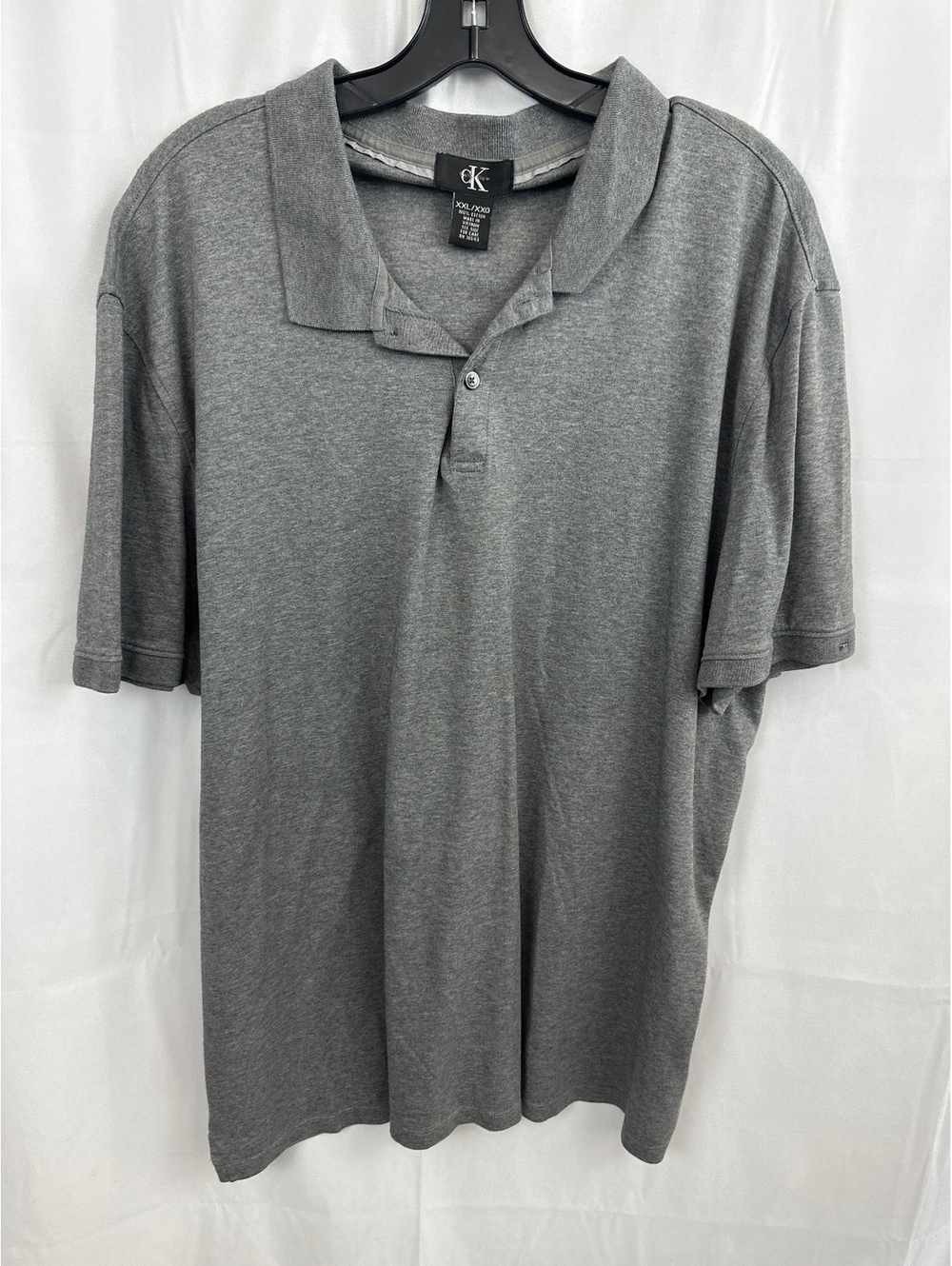 Calvin Klein Men's Gray Cotton Polo Shirt XXL